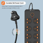 Portronics Power Plate 7 Power Converter with 8 Power Sockets - SWIFT PERIPHERALSPOR-1473