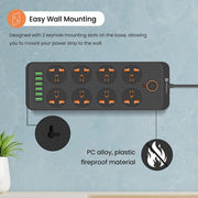 Portronics Power Plate 7 Power Converter with 8 Power Sockets - SWIFT PERIPHERALSPOR-1473