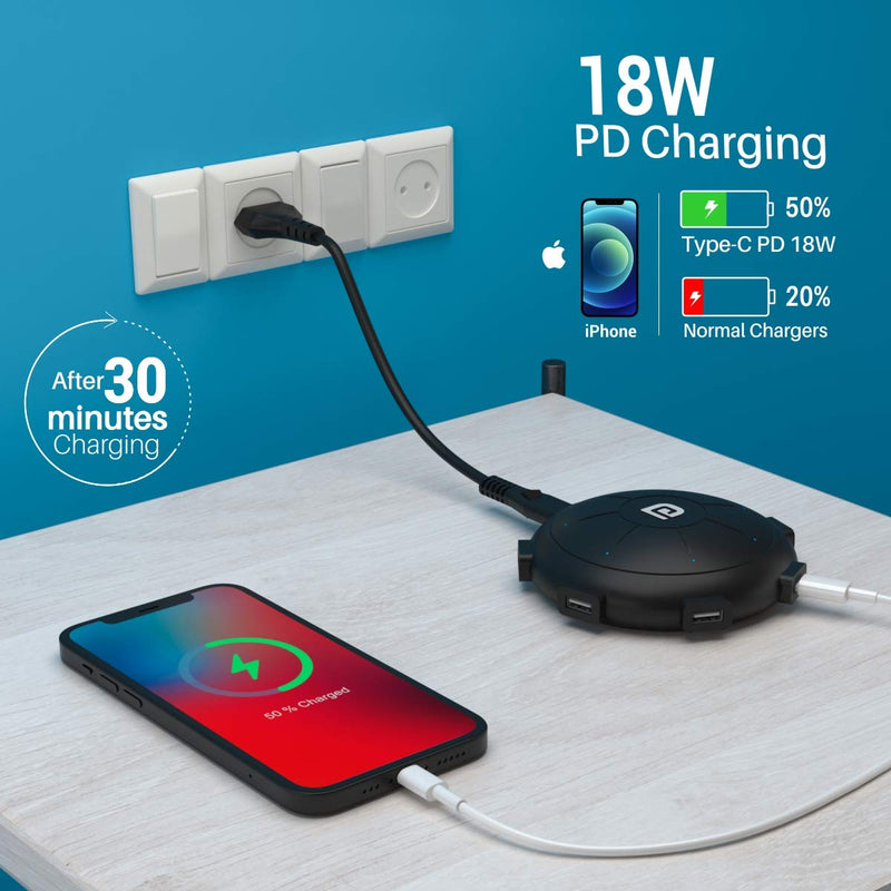 Portronics UFO Pro 60W Multi - Device Charging Station USB Hub with Six Ports and Fast charging - SWIFT PERIPHERALSPOR-1094