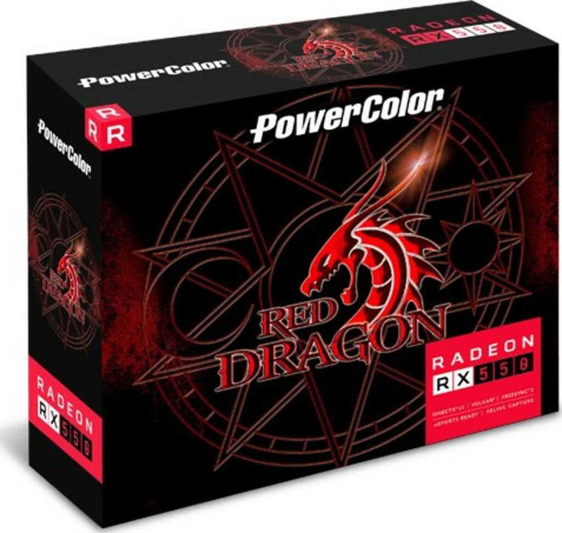 POWER COLOR RED DRAGON AMD RX550 2GB GDDR5 GRAPHICS CARD - SWIFT PERIPHERALS1093349