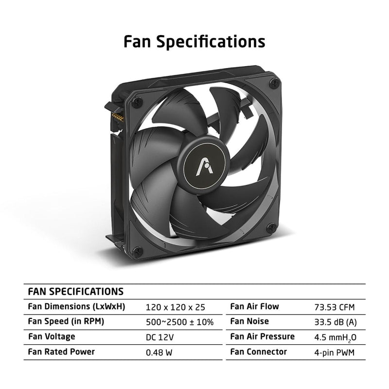 PROLAB AI360 LC AIO LIQUID COOLER ARGB BLACK - SWIFT PERIPHERALS1094511