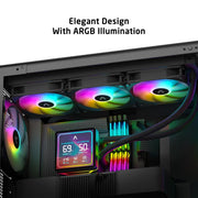 PROLAB AI360 LCD AIO LIQUID COOLER ARGB BLACK - SWIFT PERIPHERALS1094456