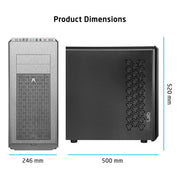 PROLAB DESIGN AI748 FULL - TOWER WORKSTATION GAMING CASE BLACK - SWIFT PERIPHERALS1094612