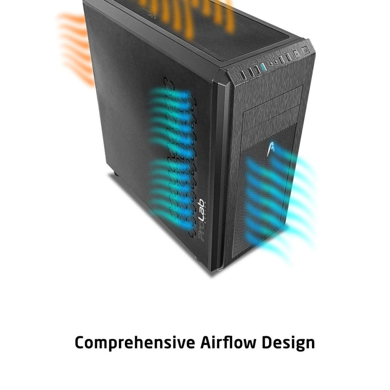 PROLAB DESIGN AI748 FULL - TOWER WORKSTATION GAMING CASE BLACK - SWIFT PERIPHERALS1094612