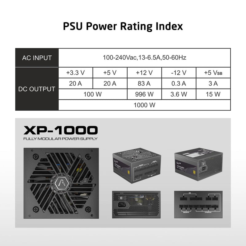 PROLAB DESIGN XPOWER XP - 1000 POWER SUPPLY UNIT ATX 3.1 - SWIFT PERIPHERALS1092874