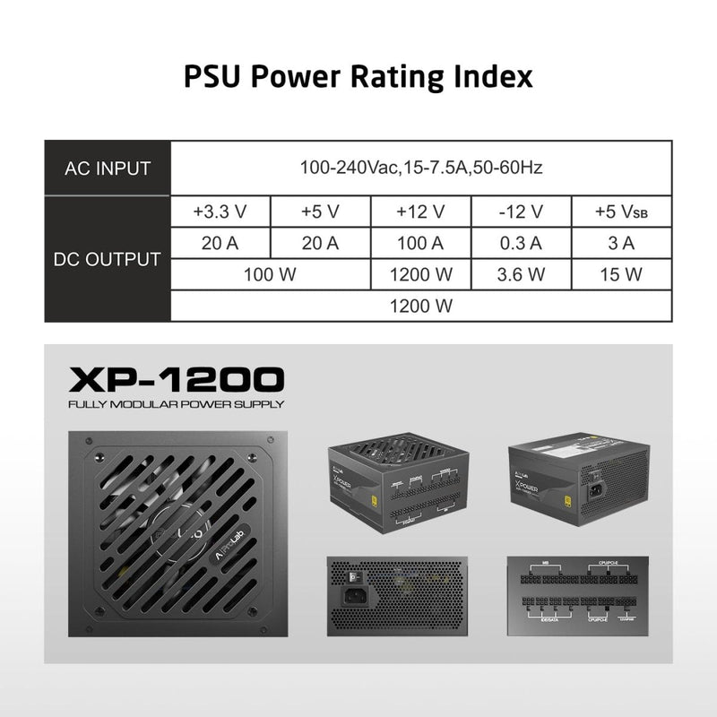 PROLAB DESIGN XPOWER XP - 1200 POWER SUPPLY UNIT ATX 3.1 - SWIFT PERIPHERALS1092875