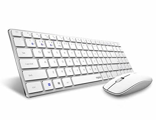 RAPOO 9300M SILENT MULTI - MODE WIRELESS KEYBOARD AND MOUSE COMBO WHITE/BLACK - SWIFT PERIPHERALS105154