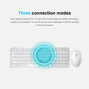 RAPOO 9300M SILENT MULTI - MODE WIRELESS KEYBOARD AND MOUSE COMBO WHITE/BLACK - SWIFT PERIPHERALS105154
