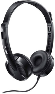 RAPOO H120 WIRED STEREO HEADSET - BLACK - SWIFT PERIPHERALS105379