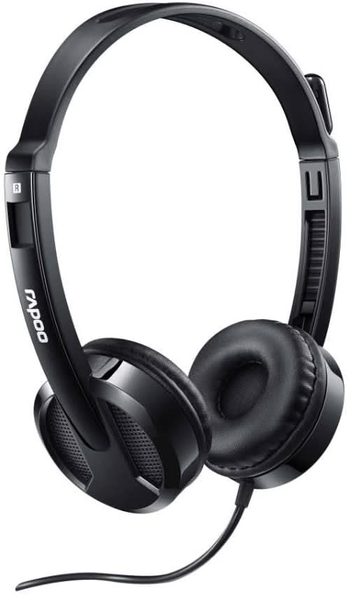 RAPOO H120 WIRED STEREO HEADSET - BLACK - SWIFT PERIPHERALS105379