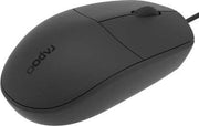 RAPOO N100 WIRED OPTICAL MOUSE - SWIFT PERIPHERALS104706