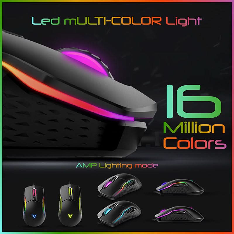 RAPOO OPTICAL GAMING MOUSE VT200 FEATURING IR SENSOR TECHNOLOGY WITH 6200 DPI - SWIFT PERIPHERALS104174