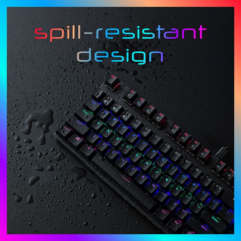 RAPOO V500 PRO MECHANICAL GAMING KEYBOARD (BLACK) - SWIFT PERIPHERALS104171
