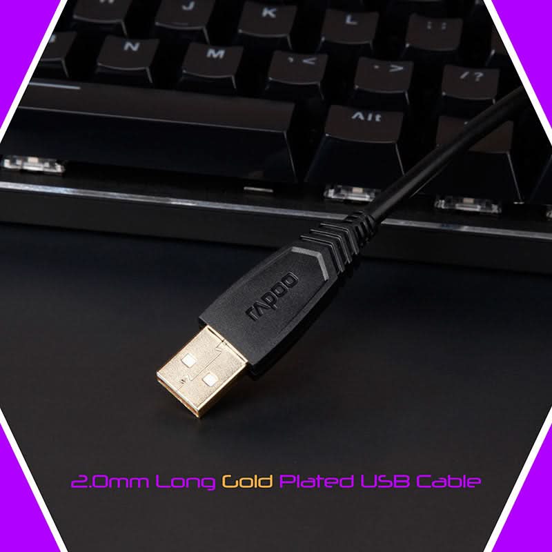 RAPOO V500 PRO MECHANICAL GAMING KEYBOARD PURPLE - SWIFT PERIPHERALS104169