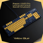 RAPOO V500 PRO MECHANICAL GAMING KEYBOARD YELLOW - BLUE - SWIFT PERIPHERALS104167
