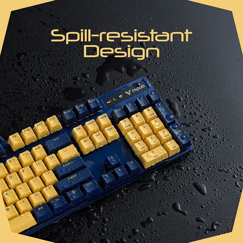 RAPOO V500 PRO MECHANICAL GAMING KEYBOARD YELLOW - BLUE - SWIFT PERIPHERALS104167