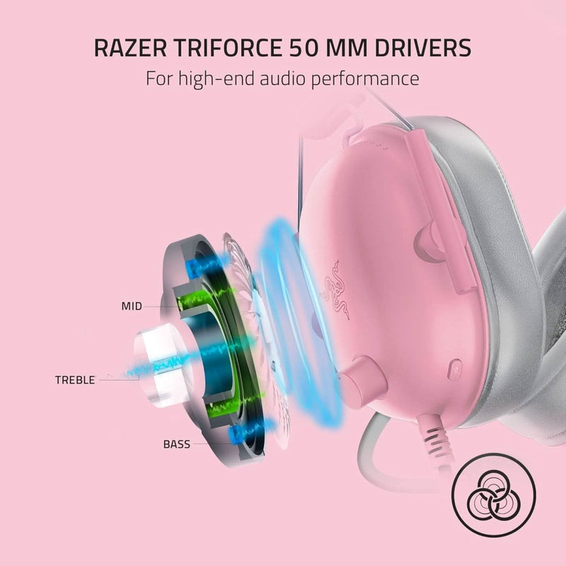 RAZER BLACKSHARK V2 X - WIRED GAMING HEADSET - QUARTZ RZ04 - 03240800 - R3M1 - SWIFT PERIPHERALS1094192