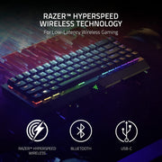 RAZER BLACKWIDOW V3 MINI HYPERSPEED - 65% WIRELESS MECHANICAL GAMING KEYBOARD (GREEN SWITCH) RZ03 - 03891400 - R3M1 - SWIFT PERIPHERALS1082770