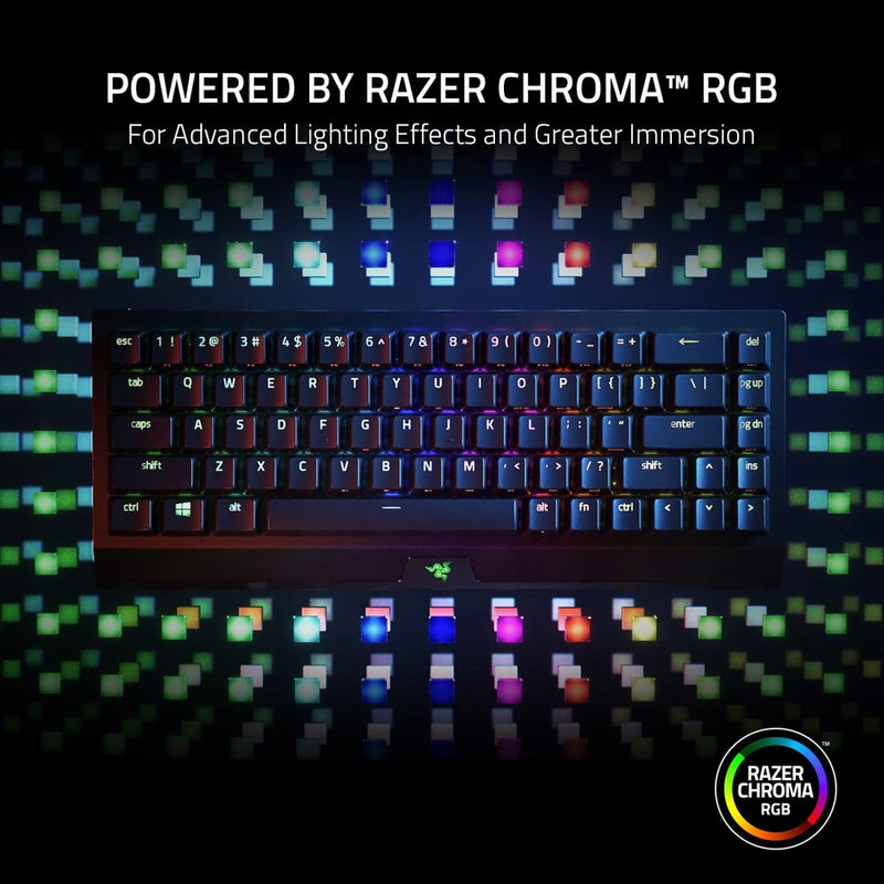 RAZER BLACKWIDOW V3 MINI HYPERSPEED - 65% WIRELESS MECHANICAL GAMING KEYBOARD (GREEN SWITCH) RZ03 - 03891400 - R3M1 - SWIFT PERIPHERALS1082770
