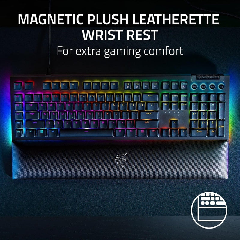 RAZER BLACKWIDOW V4 - MECHANICAL GAMING KEYBOARD (GREEN SWITCH) RZ03 - 04690100 - R3M1 - SWIFT PERIPHERALS1094199