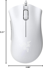 RAZER DEATHADDER ESSENTIAL WHITE EDITION - ERGONOMIC WIRED GAMING MOUSE RZ01 - 03850200 - R3M1 - SWIFT PERIPHERALS1092581