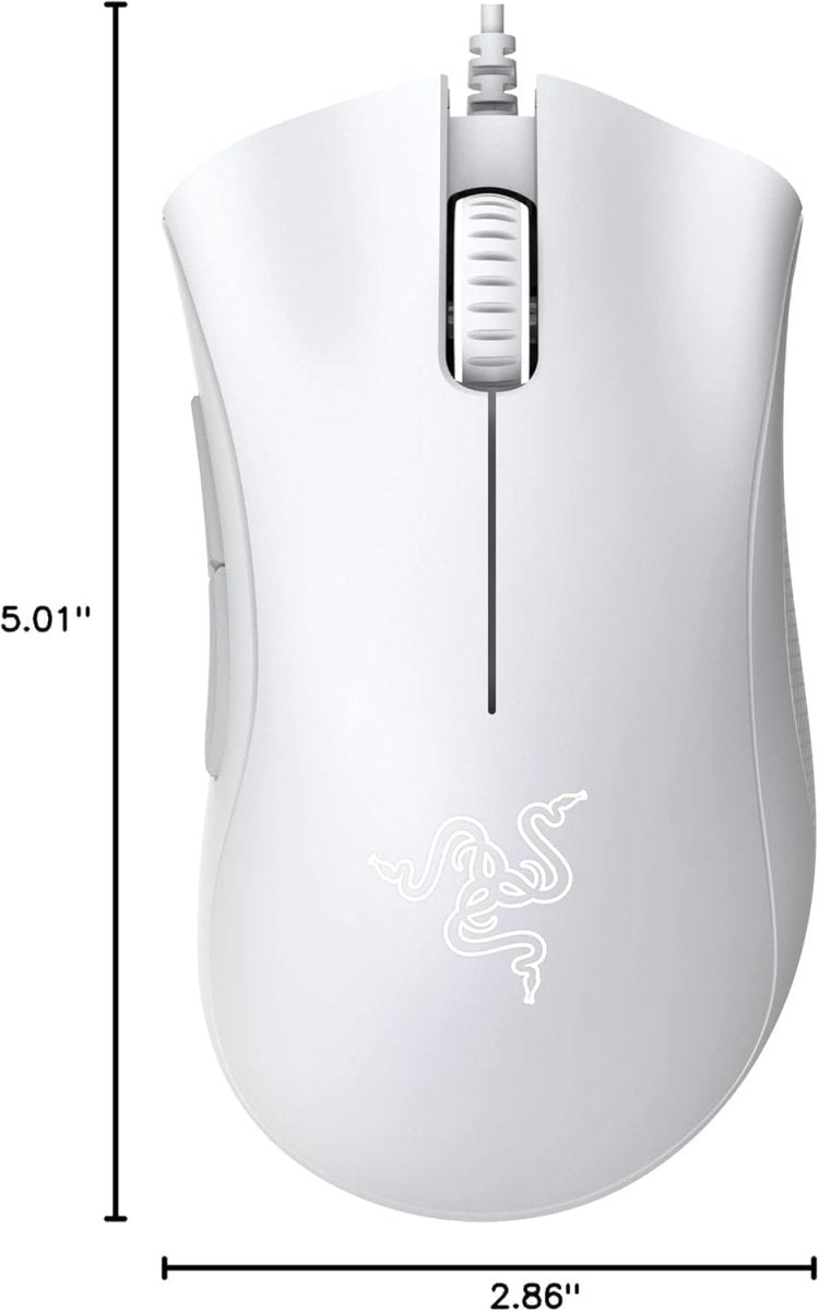 RAZER DEATHADDER ESSENTIAL WHITE EDITION - ERGONOMIC WIRED GAMING MOUSE RZ01 - 03850200 - R3M1 - SWIFT PERIPHERALS1092581