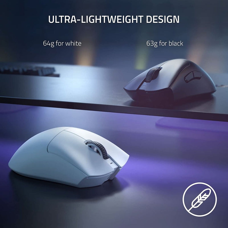 RAZER DEATHADDER V3 PRO WIRELESS GAMING MOUSE WHITE RZ01 - 04630200 - R3A1 - SWIFT PERIPHERALS1083169