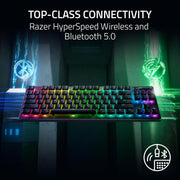 RAZER DEATHSTALKER V2 PRO TENKEYLESS - WIRELESS LOW PROFILE OPTICAL GAMING KEYBOARD (LINEAR RED SWITCH) RZ03 - 04370100 - R3M1 - SWIFT PERIPHERALS1094225