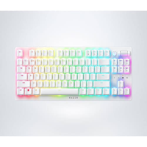 RAZER DEATHSTALKER V2 PRO TENKEYLESS - WIRELESS LOW PROFILE OPTICAL GAMING KEYBOARD (LINEAR RED SWITCH) - WHITE RZ03 - 04373500 - R3M1 - SWIFT PERIPHERALS1094214