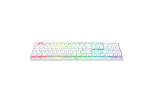 RAZER DEATHSTALKER V2 PRO - WIRELESS LOW PROFILE OPTICAL GAMING KEYBOARD (CLICKY PURPLE SWITCH) - WHITE RZ03 - 04363500 - R3M1 - SWIFT PERIPHERALS1094224