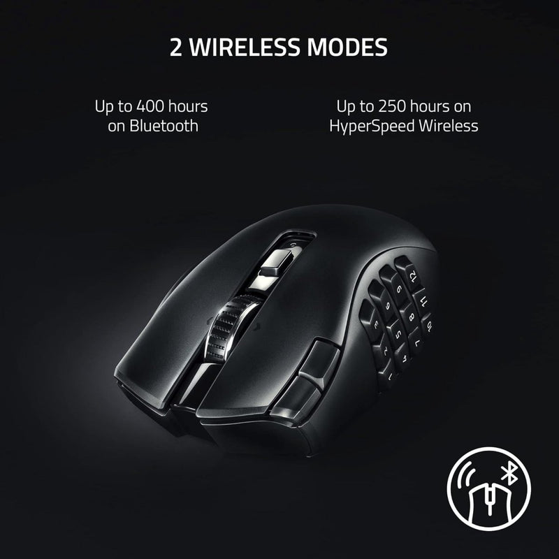 RAZER NAGA V2 HYPERSPEED - WIRELESS MMO GAMING MOUSE RZ01 - 03600100 - R3A1 - SWIFT PERIPHERALS1094218