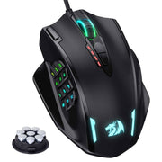 REDRAGON IMPACT M908 RGB LED MMO USB WIRED GAMING MOUSE (BLACK) - SWIFT PERIPHERALS1091538