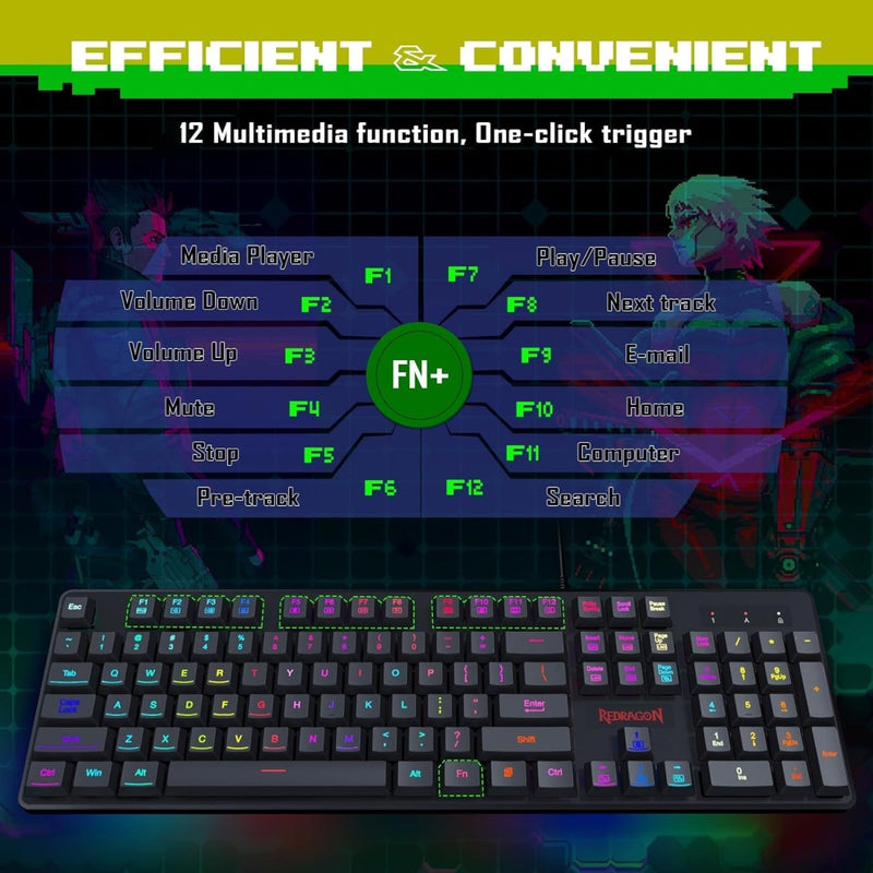 REDRAGON K509 DYAS (WITHOUT SIDE LIGHT) - SWIFT PERIPHERALS1090044