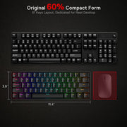REDRAGON K530 PRO BLACK (WIRED/WIRELESS/BT) RED SWITCH BLACK - SWIFT PERIPHERALS1090046