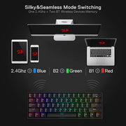 REDRAGON K530 PRO BLACK (WIRED/WIRELESS/BT) RED SWITCH BLACK - SWIFT PERIPHERALS1090046