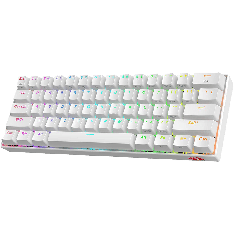 REDRAGON K530 PRO WHITE (WIRED/WIRELESS/BT) RED SWITCH WHITE - SWIFT PERIPHERALS1090047