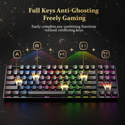 REDRAGON K552 RAINBOW KUMARA USB GAMING RED SWITCH KEYBOARD - SWIFT PERIPHERALS1090050