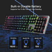 REDRAGON K556 DHARMA PRO (WIRED/WIRELESS/BT) RED SWITCH WIRELESS RGB KEYBOARD BLACK - SWIFT PERIPHERALS1090054