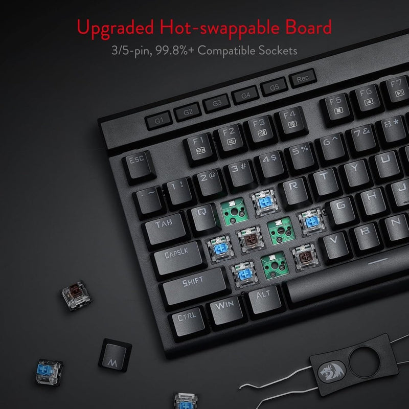 REDRAGON K580 VATA (BLUE SWITCHES) USB GAMING RGB KEYBOARD - SWIFT PERIPHERALS1090055
