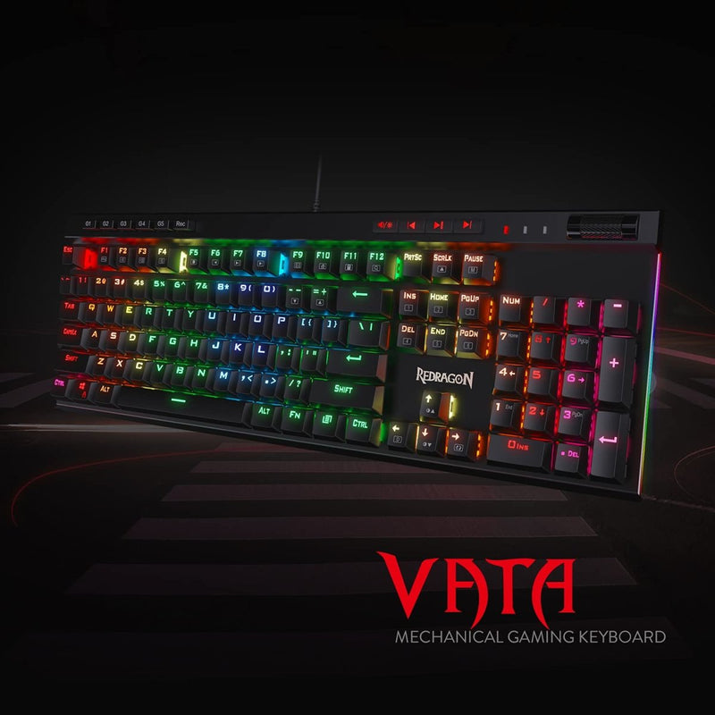 REDRAGON K580 VATA (BLUE SWITCHES) USB GAMING RGB KEYBOARD - SWIFT PERIPHERALS1090055