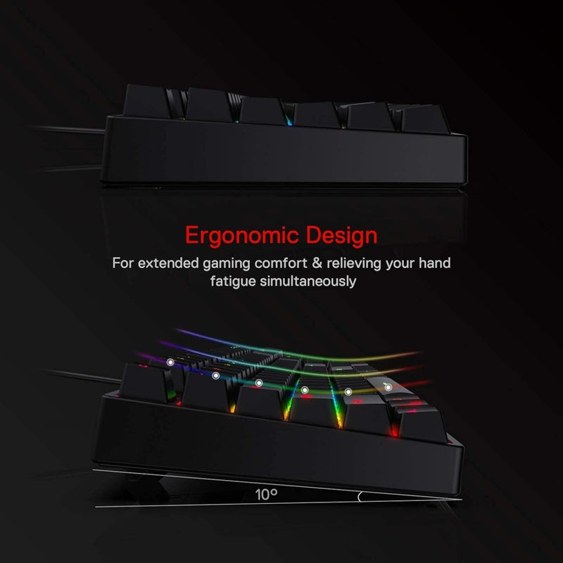 REDRAGON K582RGB SURARA USB GAMING RGB KEYBOARD BLACK - SWIFT PERIPHERALS1090056