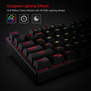 REDRAGON K582RGB SURARA USB GAMING RGB KEYBOARD BLACK - SWIFT PERIPHERALS1090056