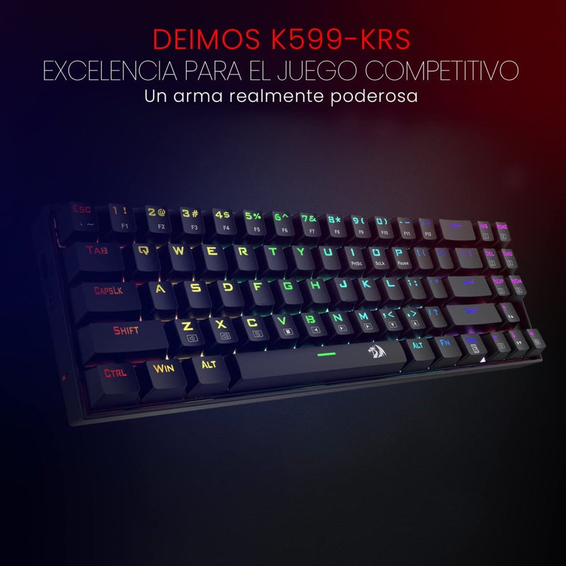 REDRAGON K599 DIEMOS (WIRED/WIRELESS) RGB KEYBOARD BLACK - SWIFT PERIPHERALS1090057