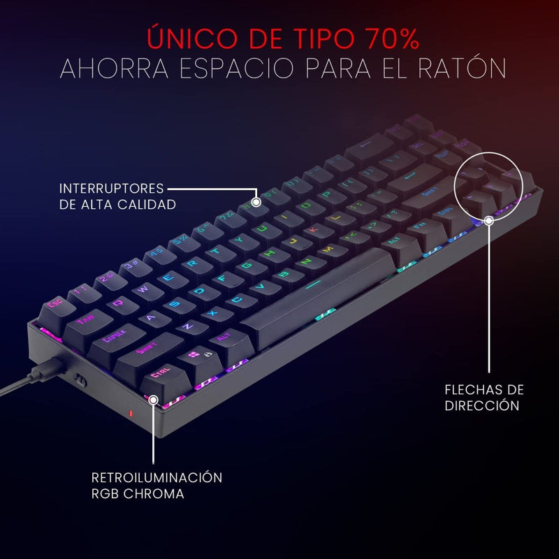 REDRAGON K599 DIEMOS (WIRED/WIRELESS) RGB KEYBOARD BLACK - SWIFT PERIPHERALS1090057