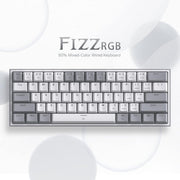 REDRAGON K617 FIZZ 60% WIRED RGB RED SWITCH GAMING KEYBOARD WHITE AND GREY - SWIFT PERIPHERALS1091833