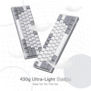 REDRAGON K617 FIZZ (WHITE/GREY) RGB RED SWITCH KEYBOARD - SWIFT PERIPHERALS1090058