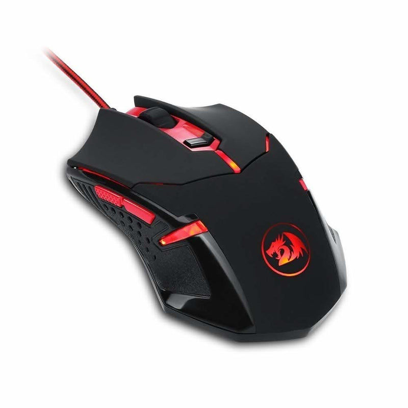 REDRAGON M601 RGB BLACKLIT 7200 DPI USB WIRED ERGONOMIC PROGRAMMABLE GAMING MOUSE (BLACK) - SWIFT PERIPHERALS1092528