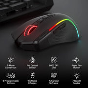 REDRAGON M612 PRO RGB GAMING MOUSE - BLACK - SWIFT PERIPHERALS1091534