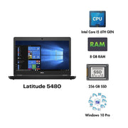 (Refurbished) Dell Latitude 5480 14" Laptop Intel Core i5 6th Generation 8GB RAM 256gb SSD Win 10 Pro - SWIFT PERIPHERALSLatitude 5480