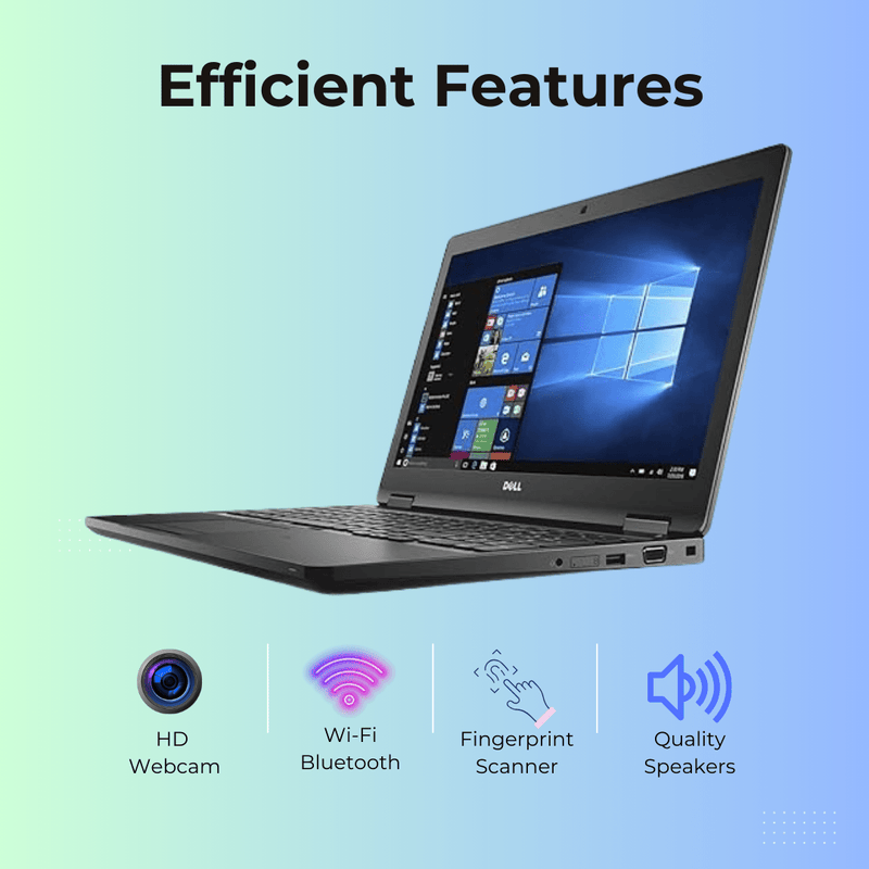 (Refurbished) Dell Latitude 5580 15.6" Laptop Intel Core i5 6th Gen 16GB RAM 512GB SSD Win 10 Pro - SWIFT PERIPHERALSLatitude 5580